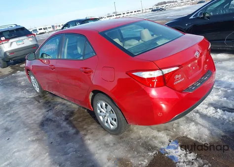 2016 Toyota Corolla Le from USA, damaged, VIN 5YFBURHE5GP407880